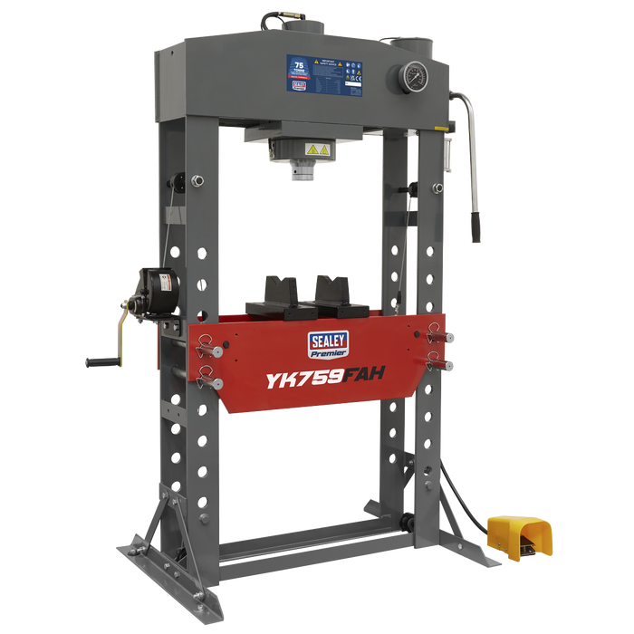 Premier Air/Hydraulic Floor Type Press with Foot Pedal 75 Tonne | YK759FAH