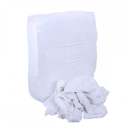 White Only Wipe Rags | 10Kg Bag