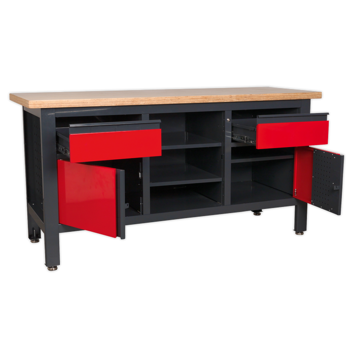 Sealey Workstation With 2 Drawers, 2 Cupboards & Open Storage | AP1905A