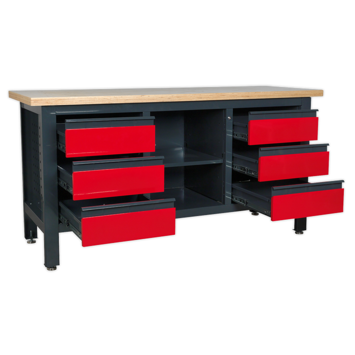 Sealey Workstation With 6 Drawers & Open Storage | AP1905D