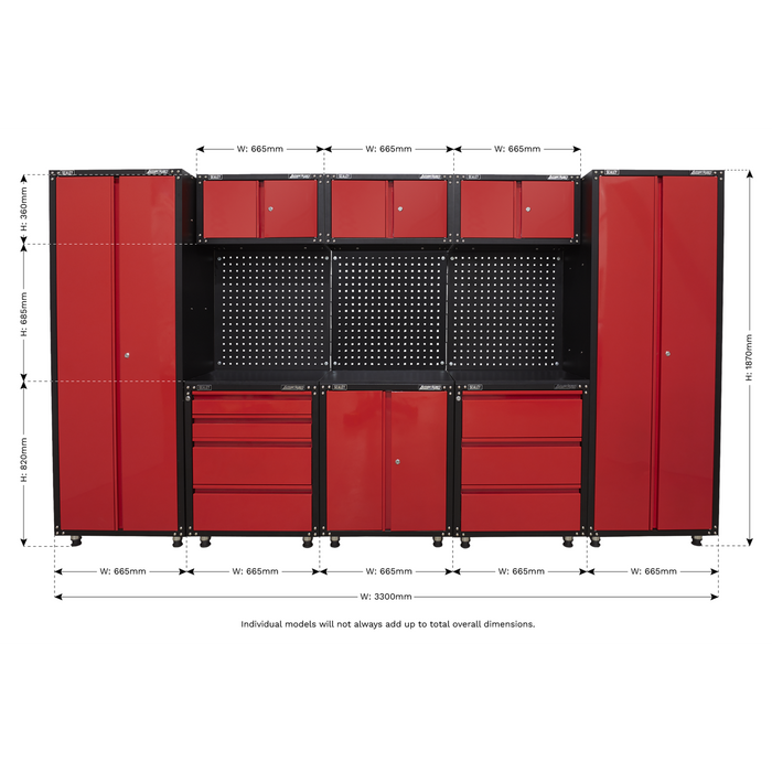 Sealey American PRO 3.3 Metre Storage System | APMS80COMBO1