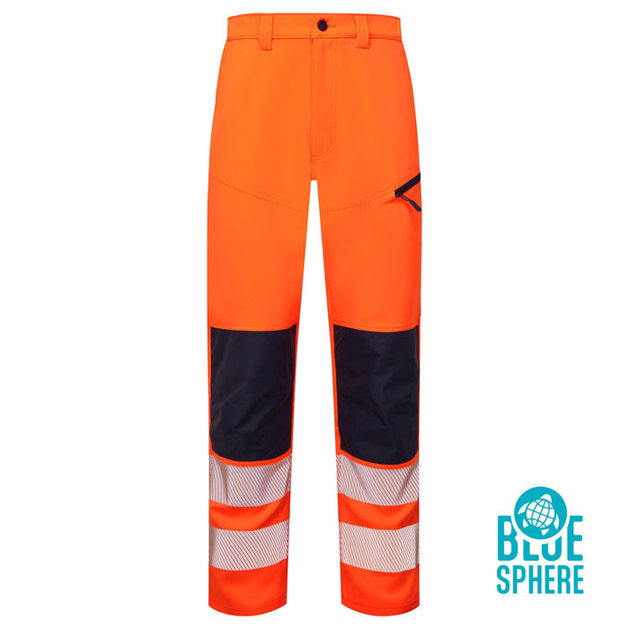 Supertouch Essentials Hi Vis Eco Coolair 4-Way Stretch Orange Trousers | SHV-401RD0-F