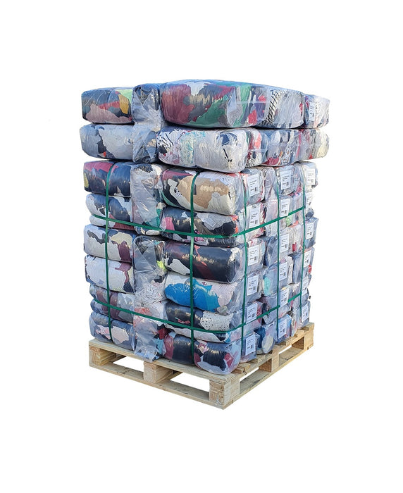 Pallet of Mixed Cotton Wipe Rags 10Kg Bag | PAL-WIPERAG10