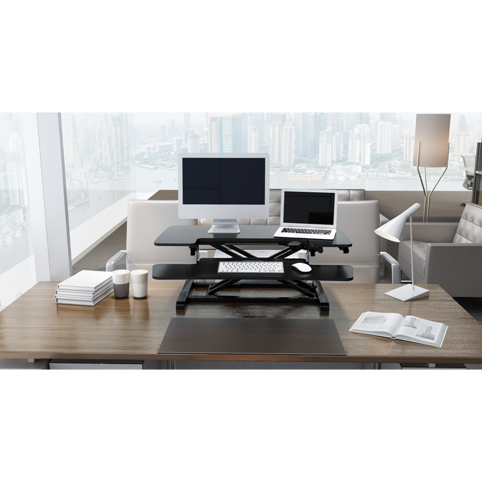 Sealey Dellonda 89cm Height Adjustable Standing Desk Converter (50cm Max Height) | DH15