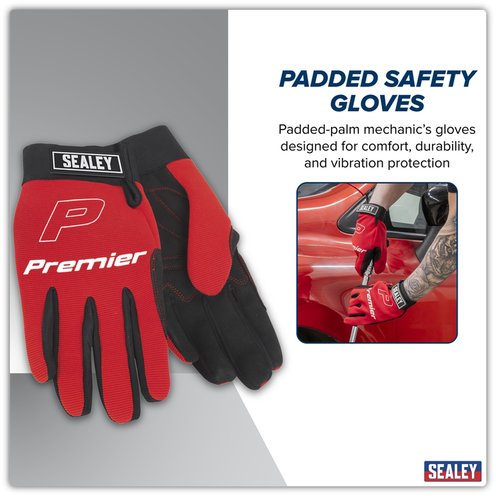 Premier Mechanic's Gloves Padded Palm - Extra-Large Pair | MG796XL