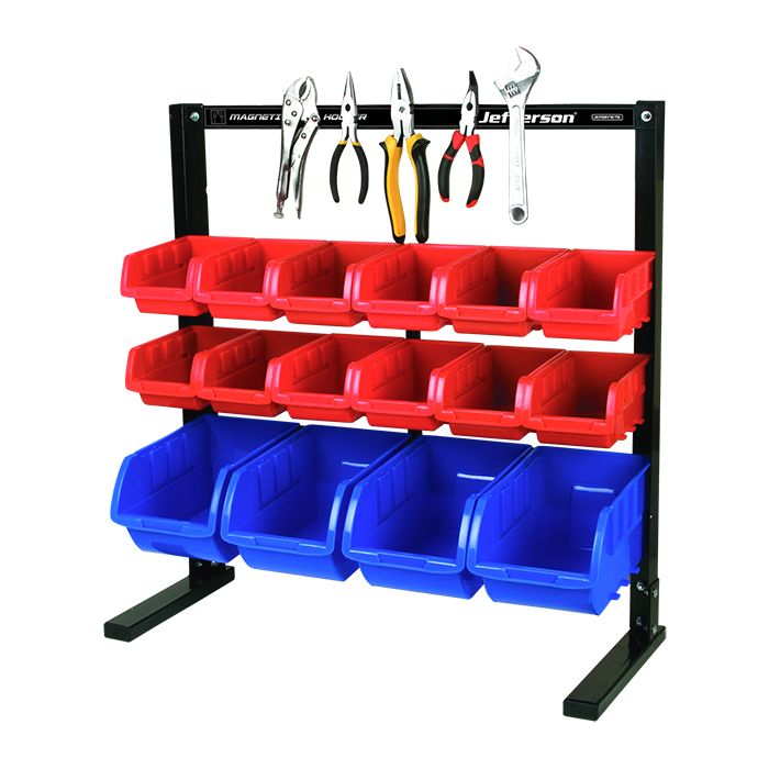 Jefferson Professional Bench Top Storage Bin System 16 Piece | JEFBIN1 ...