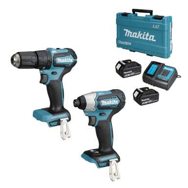 DLX2221ST 18V Combi & Impact Driver Kit With Batteries | Makita