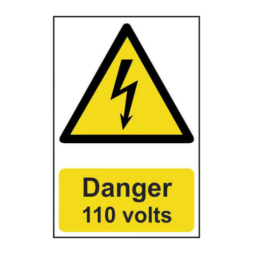 PVC Danger Volts Self Adhesive Sign | 200 x 300mm