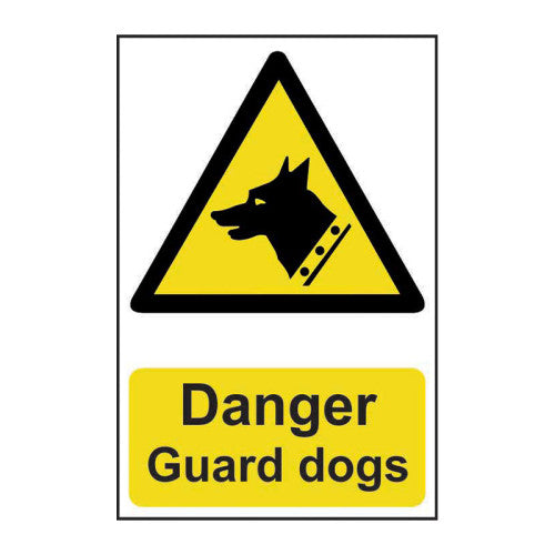 PVC Guard Dogs Self Adhesive Sign | 200 x 300mm