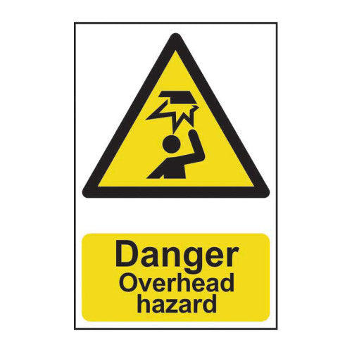 PVC Overhead Hazard Self Adhesive Sign | 200 x 300mm