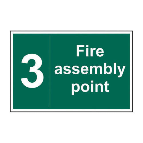 Centurion PVC Fire Assembly Point Sign 0-9, 300 x 200mm | 1206