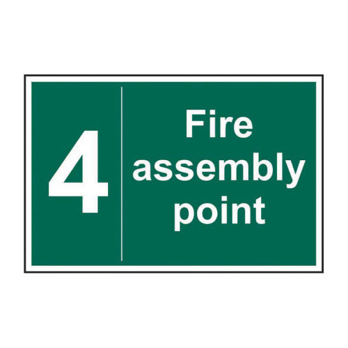 Centurion PVC Fire Assembly Point Sign 0-9, 300 x 200mm | 1206