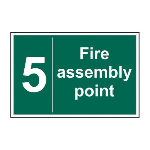 Centurion PVC Fire Assembly Point Sign 0-9, 300 x 200mm | 1206