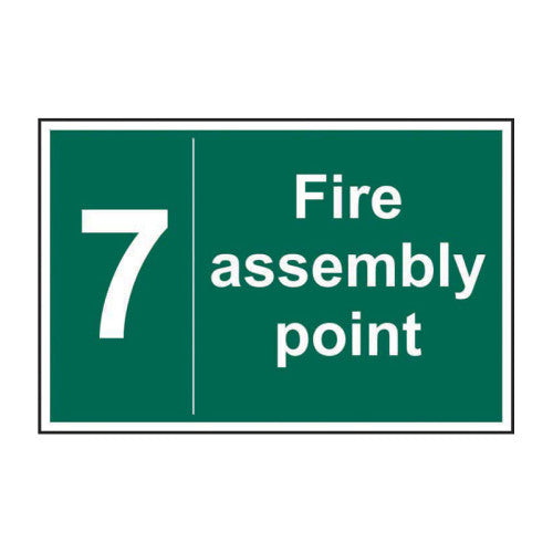 Centurion PVC Fire Assembly Point Sign 0-9, 300 x 200mm | 1206
