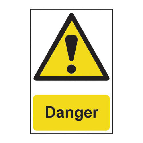 PVC Danger Self Adhesive Sign | 200 x 300mm