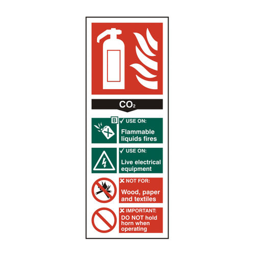 Centurion PVC Fire Extinguisher Self Adhesive Assorted Signs, 75 x 200mm | 137
