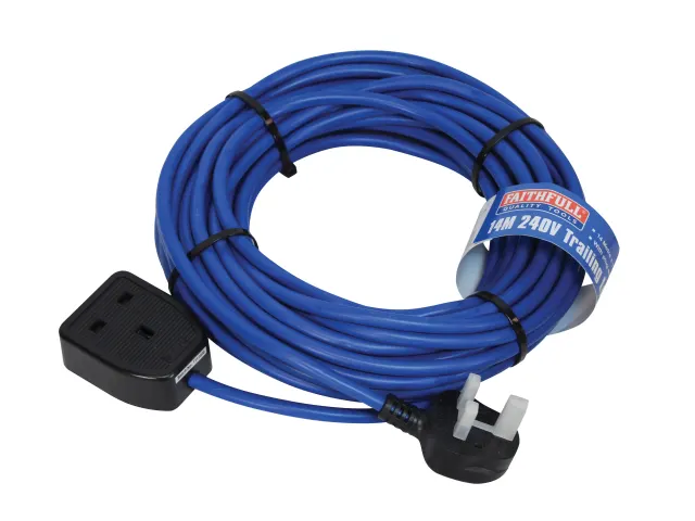Faithfull Tools 14 Metre Trailing Leads 110V & 240V | FPPTL14