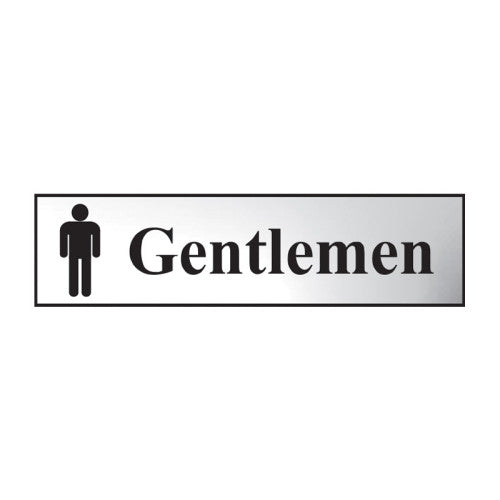 Centurion PVC Chrome Effect Self Adhesive Mini Signs, 200 x 50mm | 602
