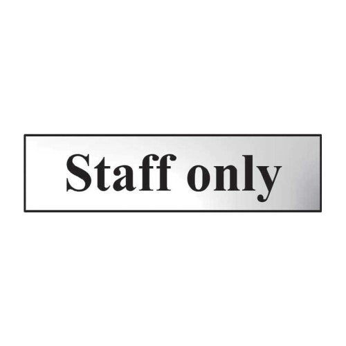 PVC Chrome Effect Self Adhesive Mini Signs | 200 x 50mm