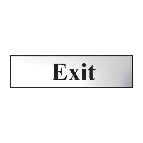 Centurion PVC Chrome Effect Self Adhesive Mini Signs, 200 x 50mm | 602