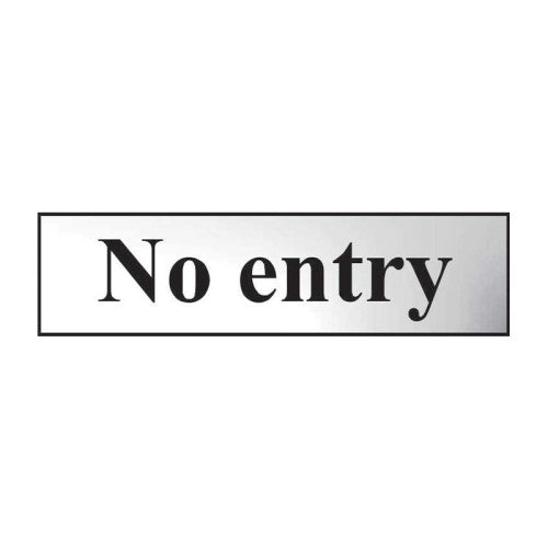 Centurion PVC Chrome Effect Self Adhesive Mini Signs, 200 x 50mm | 602