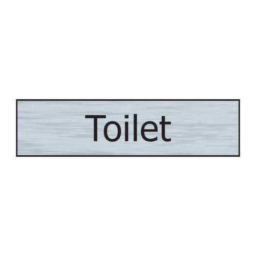 Centurion PVC Stainless Steel Effect Self Adhesive Mini Signs, 200 x 50mm | 630