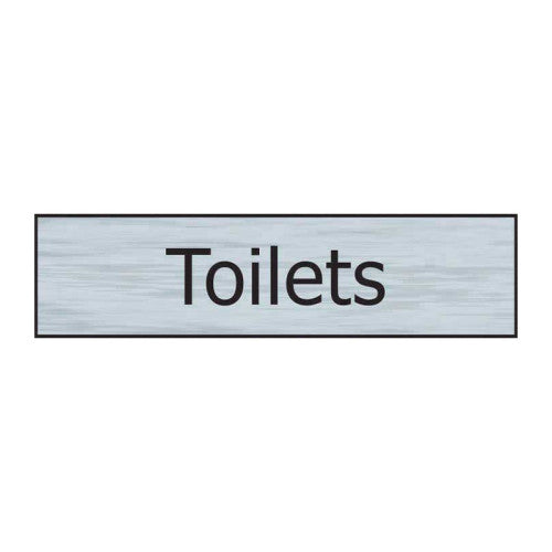 Centurion PVC Stainless Steel Effect Self Adhesive Mini Signs, 200 x 50mm | 630