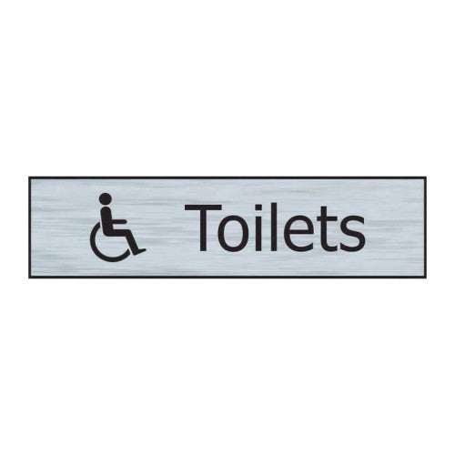 Centurion PVC Stainless Steel Effect Self Adhesive Mini Signs, 200 x 50mm | 630