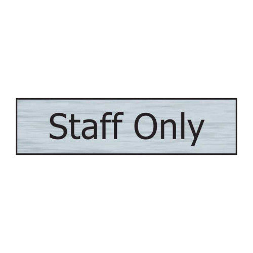 Centurion PVC Stainless Steel Effect Self Adhesive Mini Signs, 200 x 50mm | 630