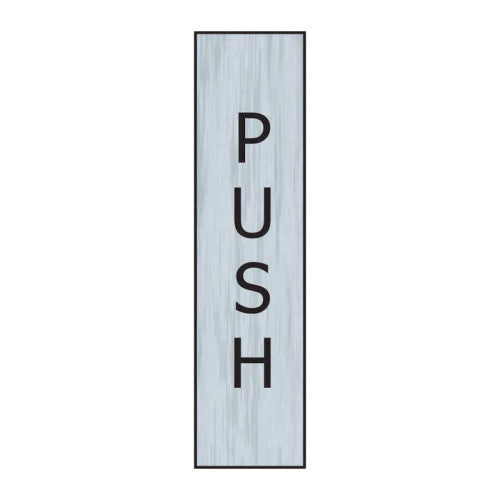 Centurion PVC Stainless Steel Effect Self Adhesive Mini Signs, 200 x 50mm | 630