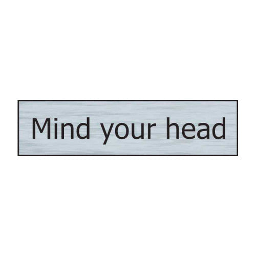 Centurion PVC Stainless Steel Effect Self Adhesive Mini Signs, 200 x 50mm | 630