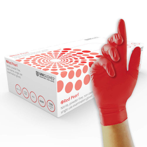Unigloves Disposable Long Lasting Nitrile Gloves Full Pearl Range (15 Colours) | GP00