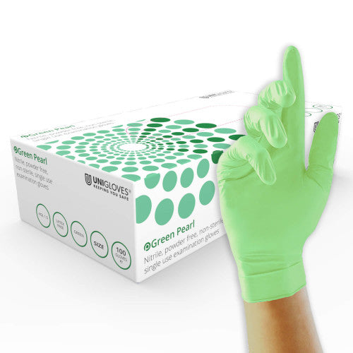 Unigloves Disposable Long Lasting Nitrile Gloves Full Pearl Range (15 Colours) | GP00