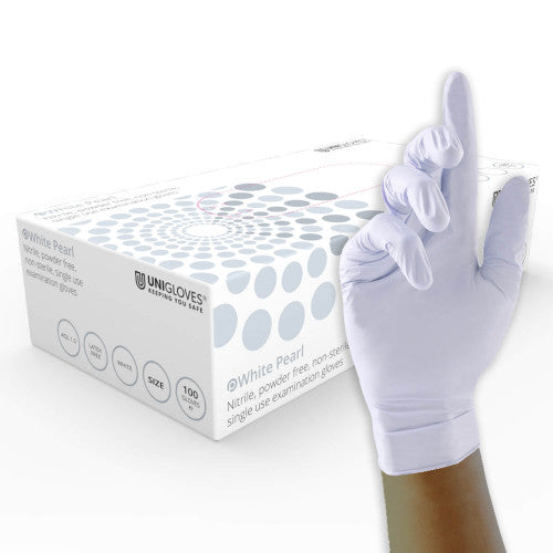 Unigloves Disposable Long Lasting Nitrile Gloves Full Pearl Range (15 Colours) | GP00