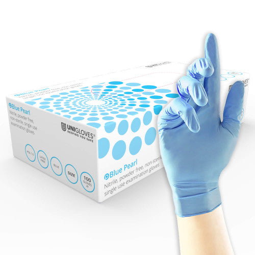 Unigloves Disposable Long Lasting Nitrile Gloves Full Pearl Range (15 Colours) | GP00