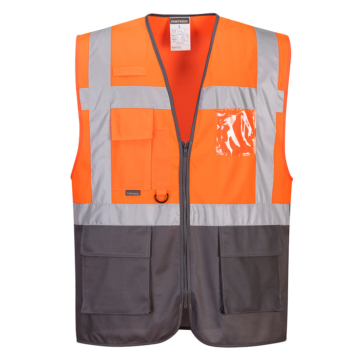 Warsaw Hi-Vis Contrast Executive Vest | Portwest