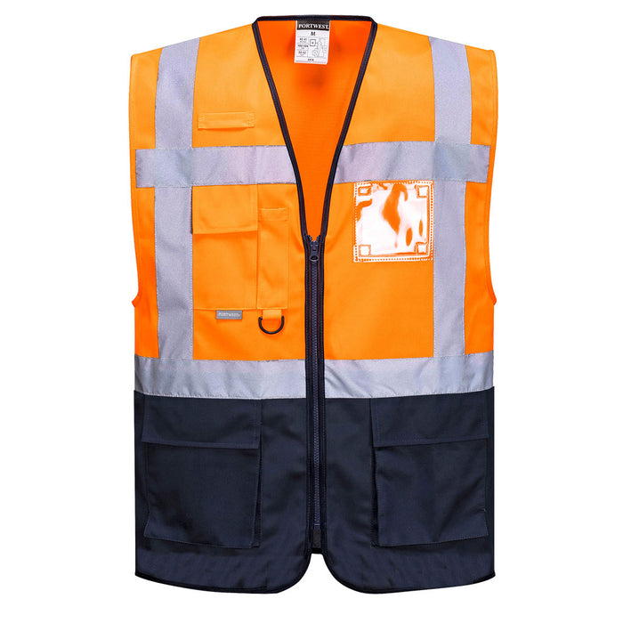 Warsaw Hi-Vis Contrast Executive Vest | Portwest