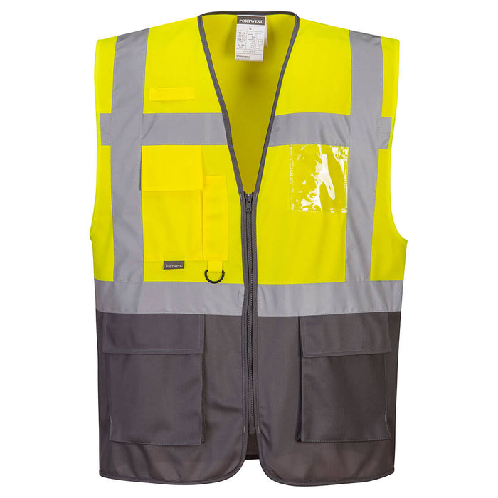 Portwest Warsaw Hi-Vis Contrast Executive Vest | C476