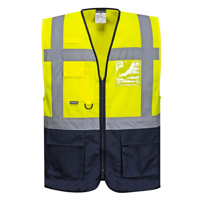 Portwest Warsaw Hi-Vis Contrast Executive Vest | C476