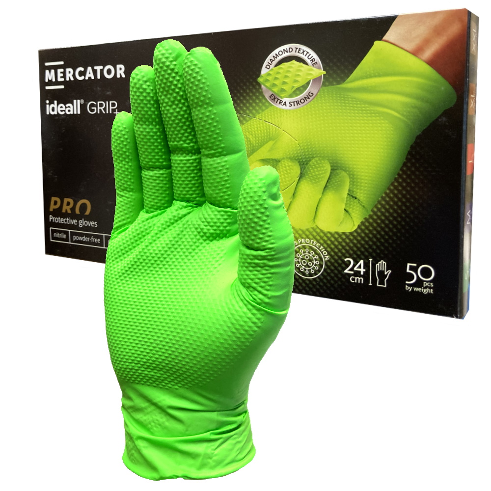 IDG Ideall Grip Strong Nitrile Glove Green | Mercator