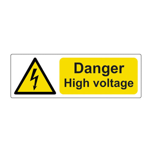 Danger High Voltage SAV Labels (Pack of 5) | 75 x 25mm