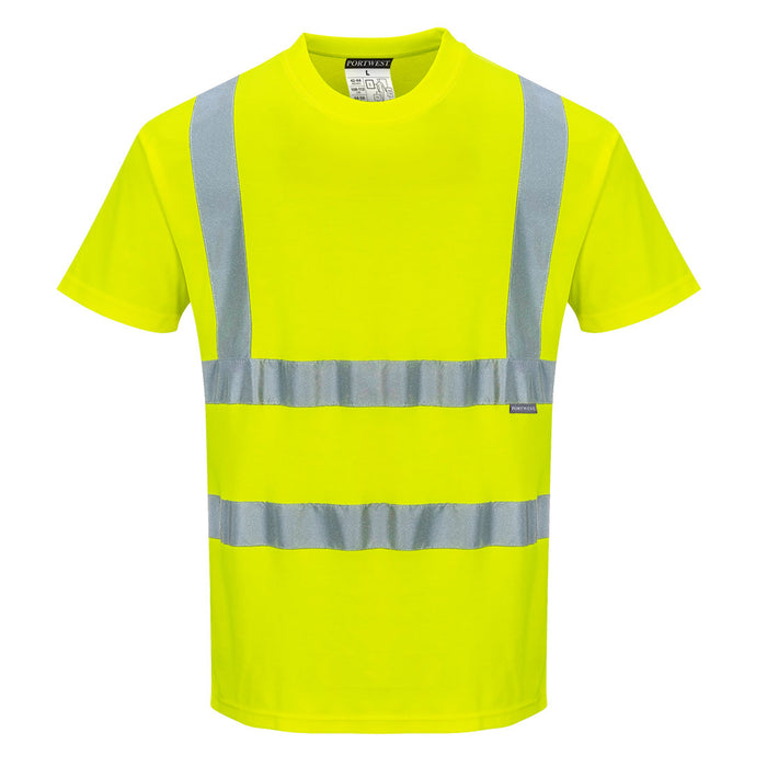 Portwest Hi-Vis Cotton Comfort T-Shirt Short Sleeved | S170
