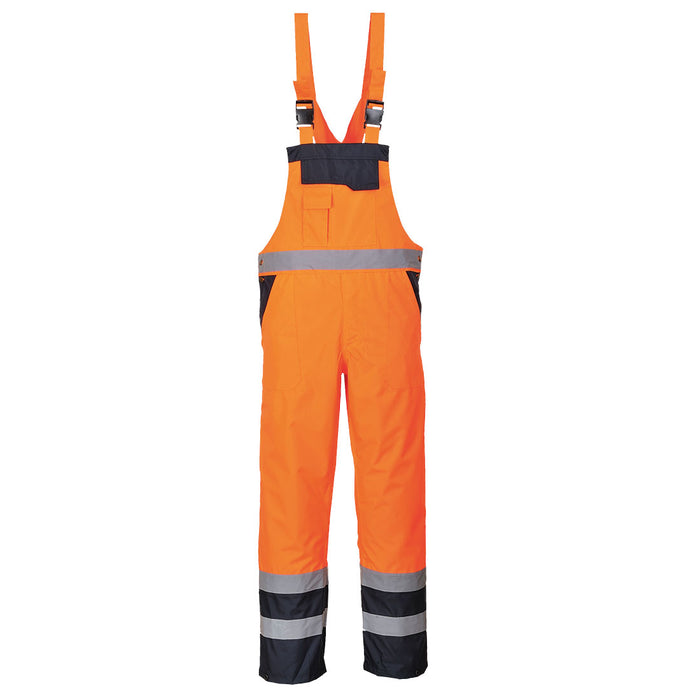 Portwest Hi-Vis Contrast Bib and Brace Trouser | S489