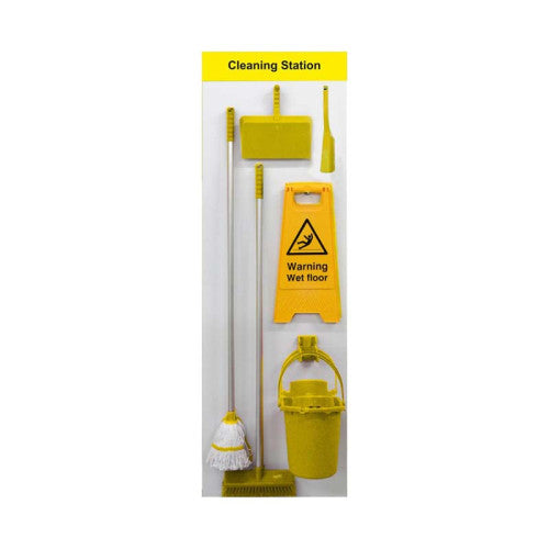 Centurion Cleaning Station Shadow Board, Stocked | SB-BD02