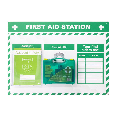 First Aid Station Board (Stocked) | 600 x 800mm