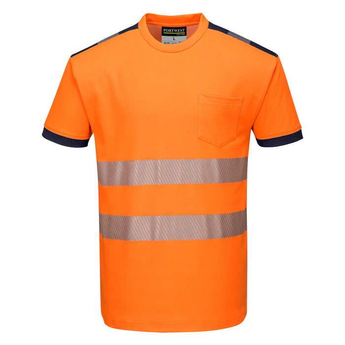 Portwest PW3 Hi-Vis Cotton Comfort T-Shirt Short Sleeved | T181