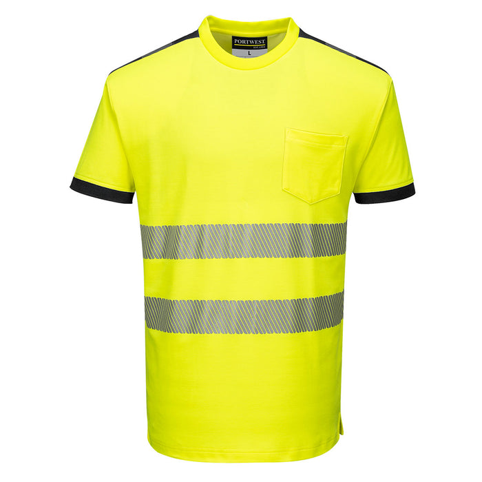 Portwest PW3 Hi-Vis Cotton Comfort T-Shirt Short Sleeved | T181