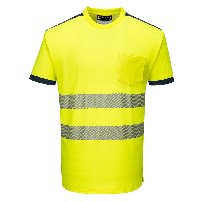Portwest PW3 Hi-Vis Cotton Comfort T-Shirt Short Sleeved | T181