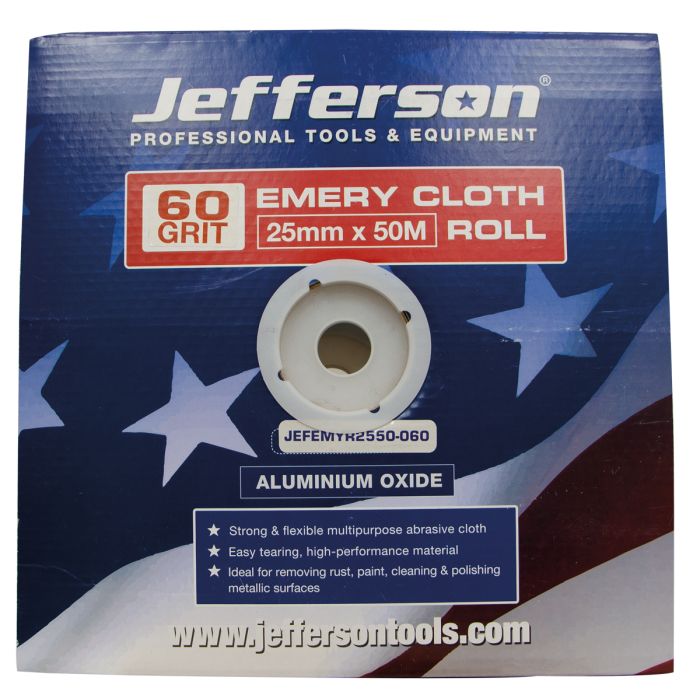 Jefferson Professional Emery Cloth Roll 50M | JEFEMYR2550