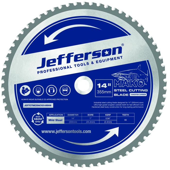 Jefferson Professional TCT Steel Cutting Chop Saw | JEFTCTMCSW355